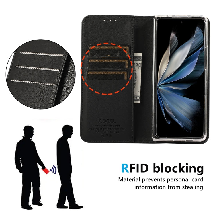 For Google Pixel 9 Pro Fold ABEEL RFID Magnetic Flip Leather Phone Case(Black) by buy2fix