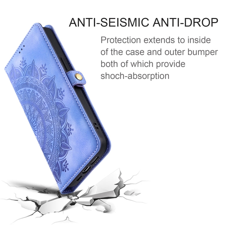 For Samsung Galaxy S25+ 5G Skin Feel Totem Embossed Leather Phone Case(Purple) - Galaxy S25+ 5G Cases by buy2fix | Online Shopping UK | buy2fix