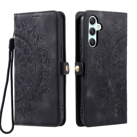 For Samsung Galaxy S25+ 5G Skin Feel Totem Embossed Leather Phone Case(Black) by buy2fix