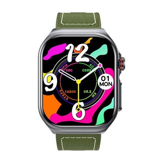 ET585 2.04 inch Nylon Strap IP68 Waterproof Smart Watch, Support ECG / Blood Composition Measurement(Green) by buy2fix