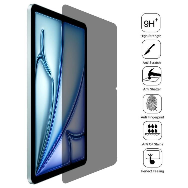 For iPad Air 11 2025 / 2024 0.33mm 9H 2.5D Privacy Anti-glare Explosion-proof Tempered Glass Film - iPad Air 11 2025 / 2024 Tempered Glass by buy2fix | Online Shopping UK | buy2fix