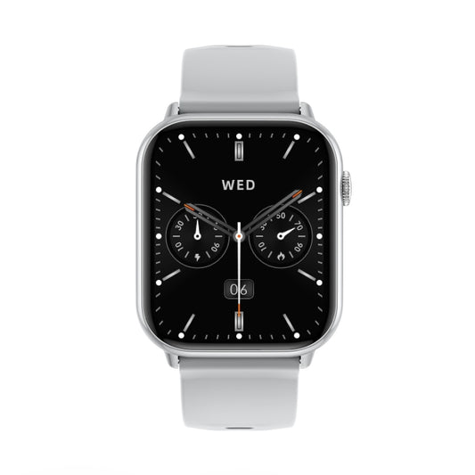 HD15 1.75 inch Silicone Strap IP68 Waterproof Smart Watch, Support Sedentary Reminder / Sleep Monitoring(Silver) by buy2fix