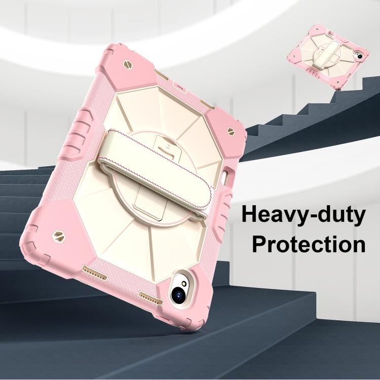 For Huawei MatePad 11.5 S Contrast Color Robot Silicone Hybrid PC Tablet Case(Rose Gold Beige) - Huawei by buy2fix | Online Shopping UK | buy2fix