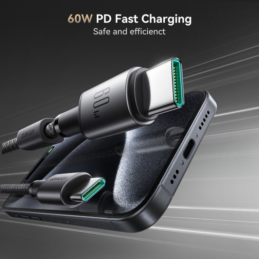 JOYROOM S-A50 3A 480Mbps Fast Charging Data Cable, Type-C to Type-C Cable, Length: 1.2m(Dark Gray) by JOYROOM