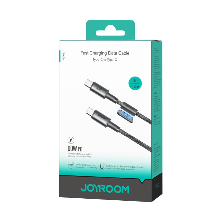 JOYROOM S-A50 3A 480Mbps Fast Charging Data Cable, Type-C to Type-C Cable, Length: 1.2m(Dark Gray) by JOYROOM