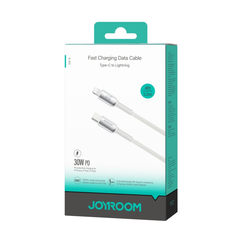 JOYROOM S-A51 Cutting-Edge Series 3A Fast Charging Data Cable, Type-C to 8 Pin Cable, Length: 1.2m(Light Gray) by JOYROOM