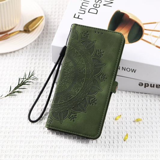 For Google Pixel 9 Pro XL Skin Feel Totem Embossed Leather Phone Case(Deep Green) by buy2fix