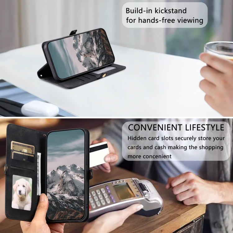 For Google Pixel 9 Pro XL Skin Feel Totem Embossed Leather Phone Case(Black) by buy2fix