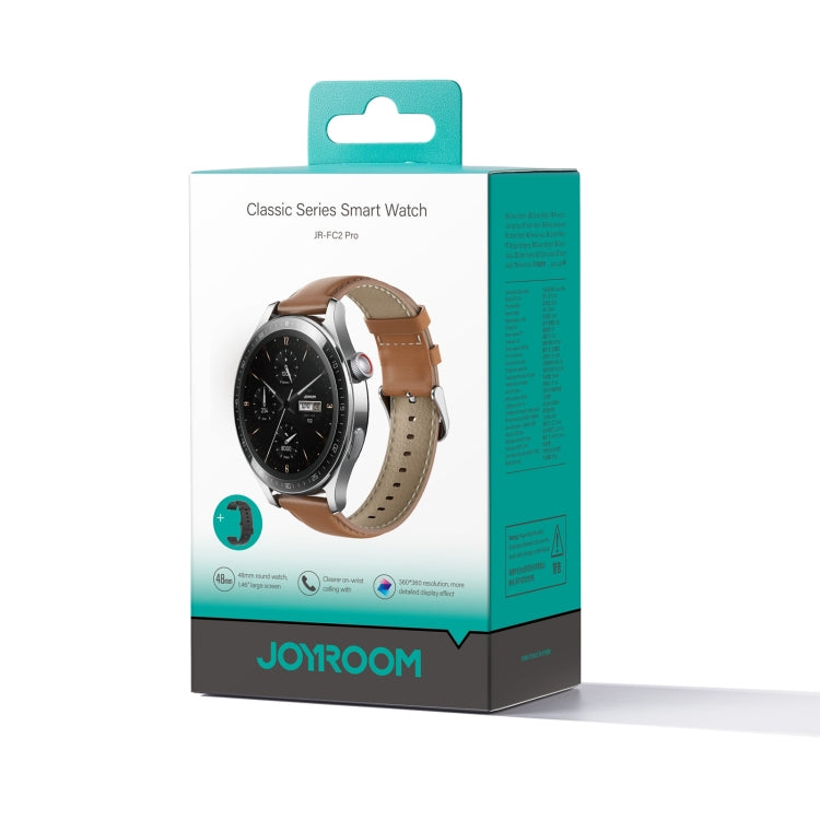 JOYROOM JR-FC2 Pro Classic Series Smart Watch, 1.46 inch Screen, Support BT Call / Heart Rate / Blood Oxygen(Moonlight Silver) by JOYROOM