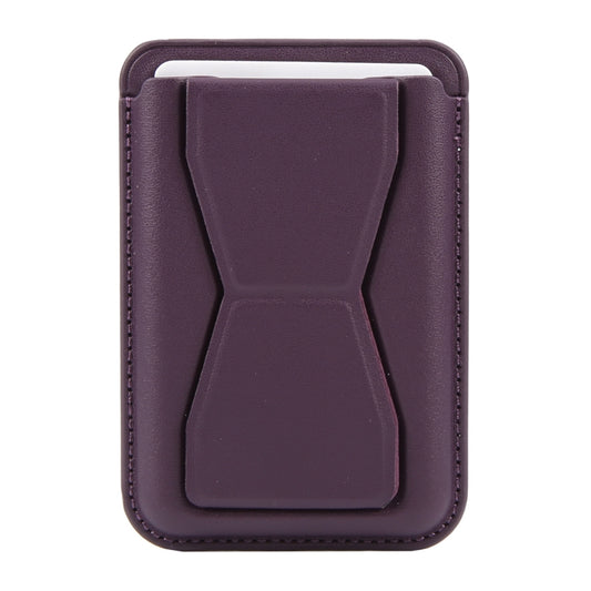MagSafe Magnetic Wallet Card Hourglass Fold Holder Case(Purple) - Adhesive Card Holders by buy2fix | Online Shopping UK | buy2fix
