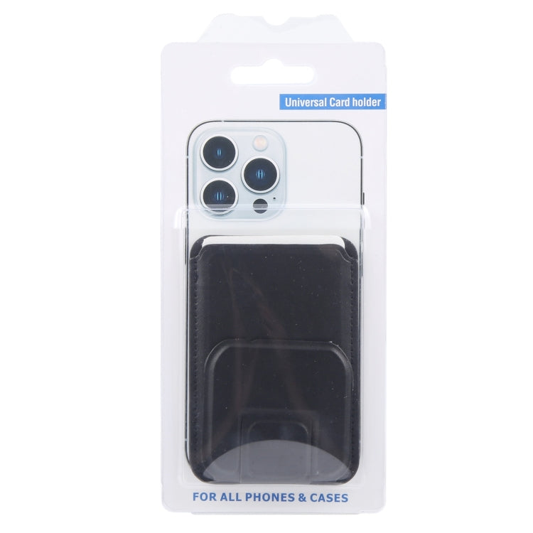MagSafe Magnetic Wallet Card Square Fold Holder Case(Black) - Adhesive Card Holders by buy2fix | Online Shopping UK | buy2fix