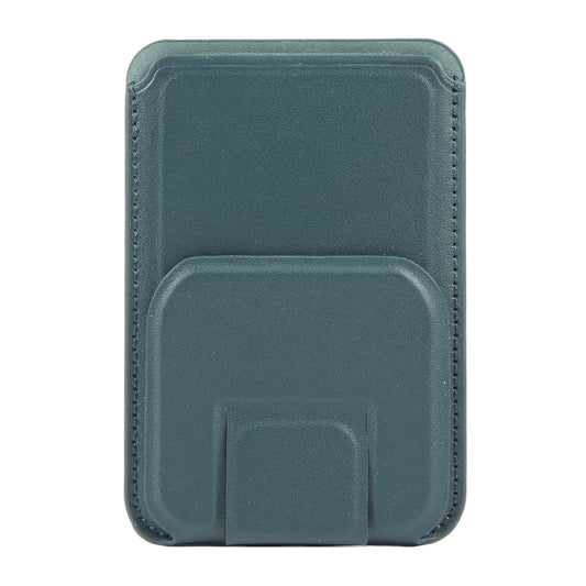 MagSafe Magnetic Wallet Card Square Fold Holder Case(Deep Green) - Adhesive Card Holders by buy2fix | Online Shopping UK | buy2fix