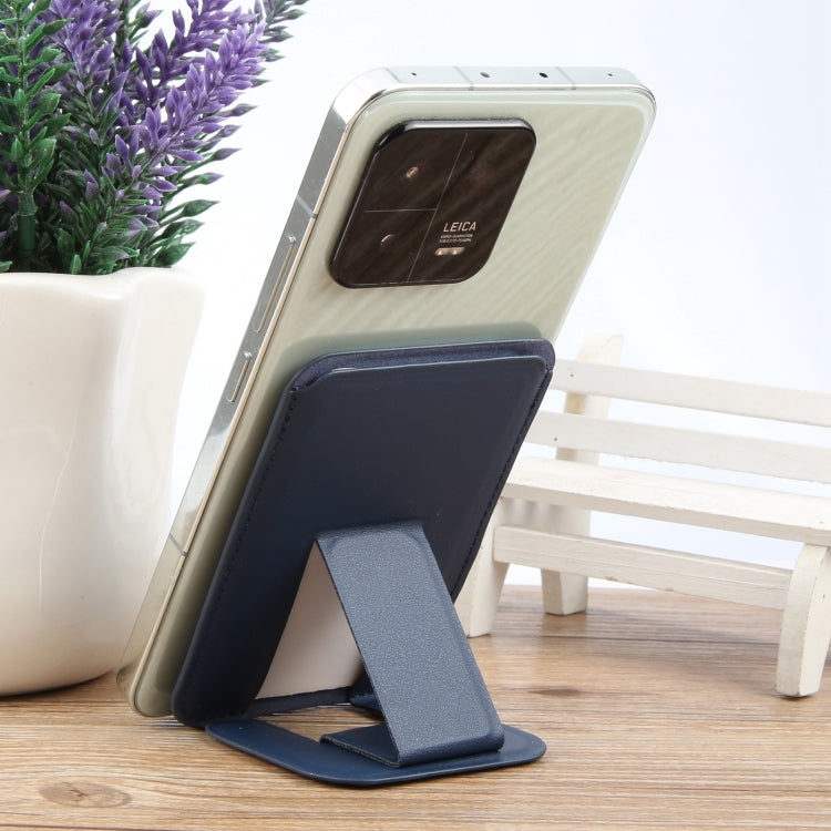 MagSafe Magnetic Wallet Card Square Fold Holder Case(Blue) - Adhesive Card Holders by buy2fix | Online Shopping UK | buy2fix