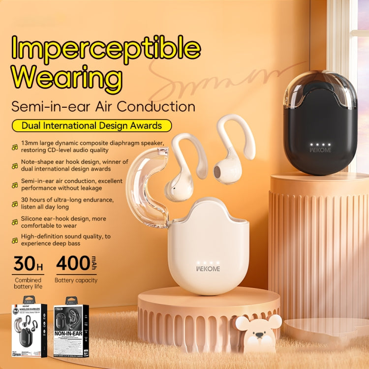 WK WS-03 Yindou Ear-mounted Air Conduction Bluetooth Earphone(White) - Bluetooth Earphone by WK | Online Shopping UK | buy2fix