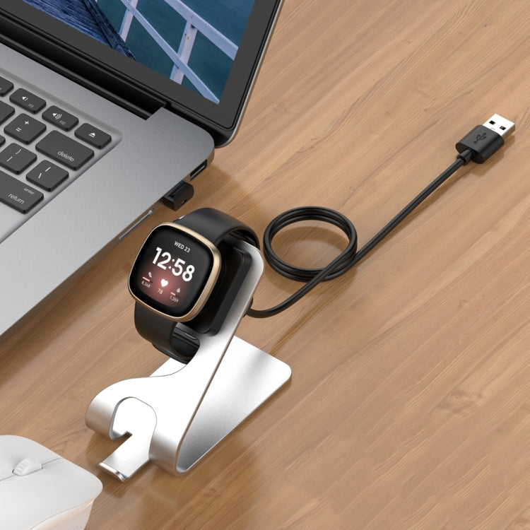 For Google Pixel Watch 3 41 / 45mm Rotatable Smart Watch Fast Charger Metal Dock Charger Holder(Silver) by buy2fix