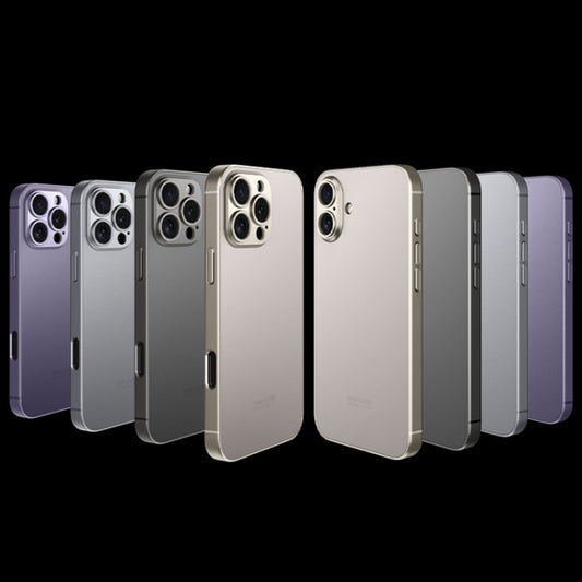 For iPhone 16 Pro GKK AG Craft Skin Feel Full Coverage Phone Case(Mountain Gray) by GKK