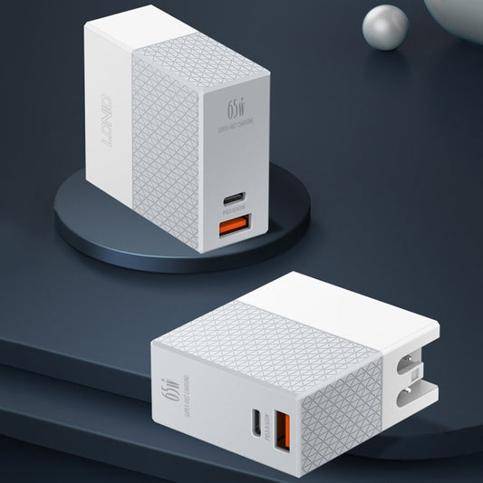 LDNIO A2620C PD3.0 65W USB Power Adapter Travel Charger with Type-C to Type-C Cable, EU Plug by LDNIO