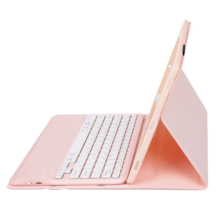 For Xiaomi Redmi Pad Pro 12.1 A0N11 Detachable Bluetooth Keyboard TPU Lambskin Leather Tablet Case(Pink White) - Xiaomi Keyboard by buy2fix | Online Shopping UK | buy2fix