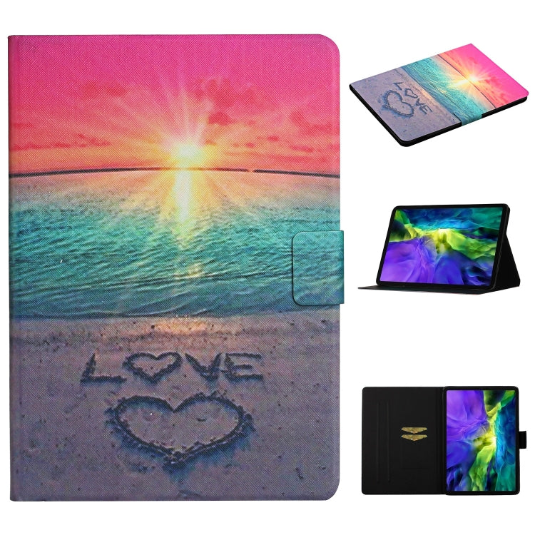 For iPad Pro 11 2024 Colored Drawing Pattern Flip Leather Smart Tablet Case(Sunrise) - iPad Pro 11 2024 Cases by buy2fix | Online Shopping UK | buy2fix
