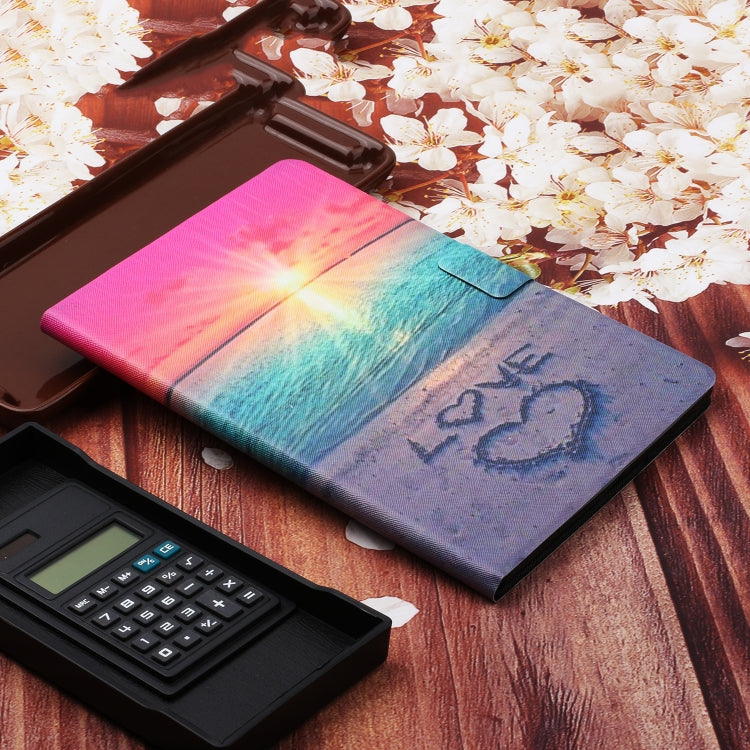 For iPad Pro 11 2024 Colored Drawing Pattern Flip Leather Smart Tablet Case(Sunrise) - iPad Pro 11 2024 Cases by buy2fix | Online Shopping UK | buy2fix