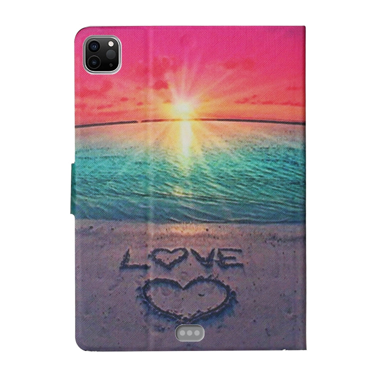 For iPad Pro 11 2024 Colored Drawing Pattern Flip Leather Smart Tablet Case(Sunrise) - iPad Pro 11 2024 Cases by buy2fix | Online Shopping UK | buy2fix
