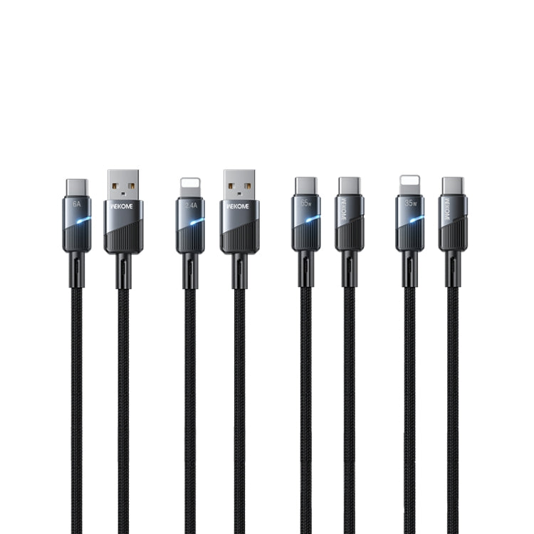 WK WDC-38 Intelligent Power-off 1m PD65W Type-C to Type-C Fast Charging Data Cable(Black) - USB-C & Type-C Cable by WK | Online Shopping UK | buy2fix