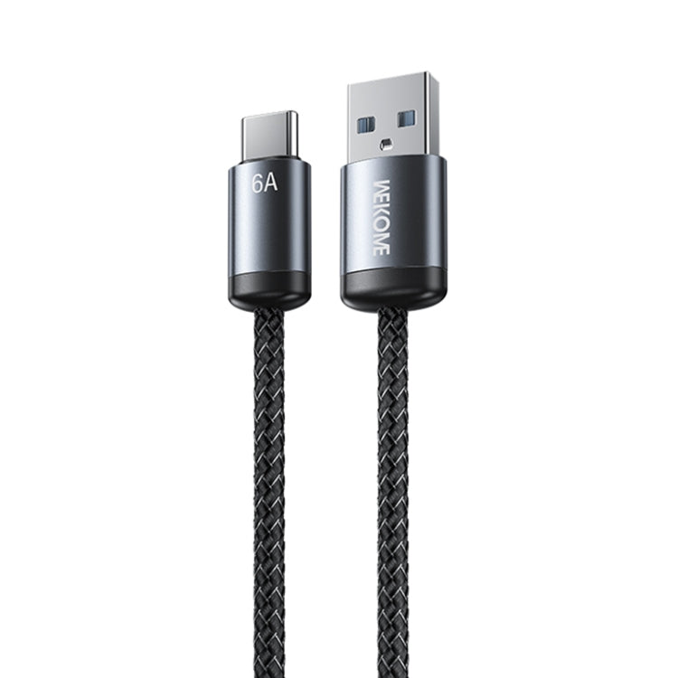 WK WDC-32a Raython Gen2 1m 6A USB to Type-C Fast Charging Data Cable(Black) - USB-C & Type-C Cable by WK | Online Shopping UK | buy2fix