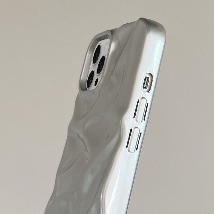 For iPhone 16 Pro Water Ripple Electroplating Paint TPU Phone Case(Silver) - iPhone 16 Pro Cases by buy2fix | Online Shopping UK | buy2fix