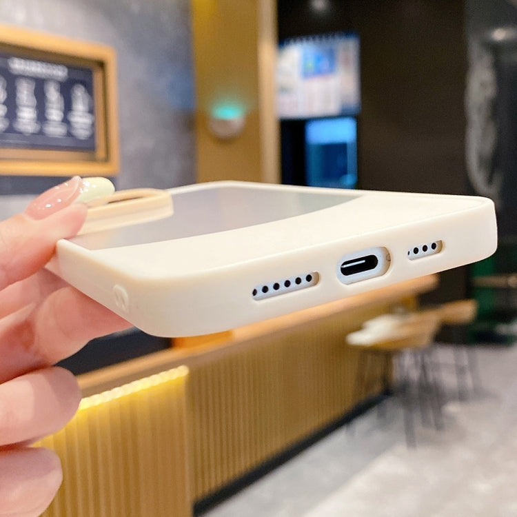 For iPhone 16 Dual Color Stitching PC Hybrid TPU Phone Protective Case(White) - iPhone 16 Cases by buy2fix | Online Shopping UK | buy2fix