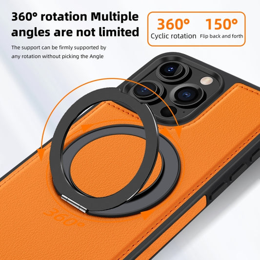 For iPhone 16 Pro Yashi 360 Degree Rotating MagSafe Holder Phone Case(Orange) by buy2fix