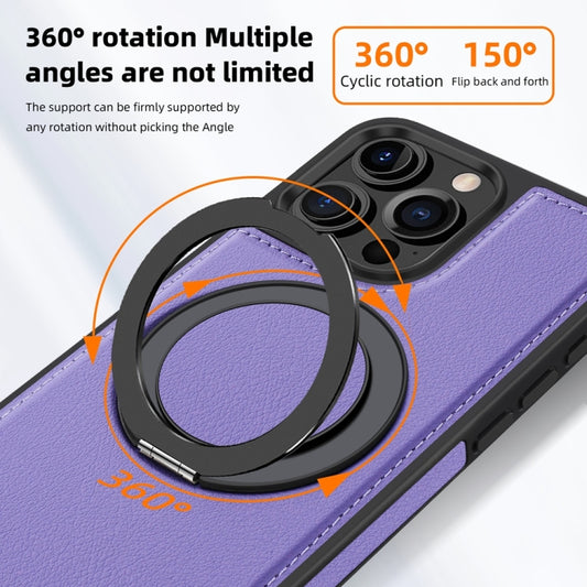 For iPhone 16 Yashi 360 Degree Rotating MagSafe Holder Phone Case(Purple) by buy2fix