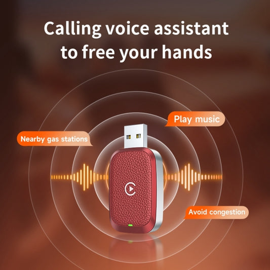 For iPhone Smart Wireless Car CarPlay Box Wired to Wireless Adapter(Orange) by buy2fix