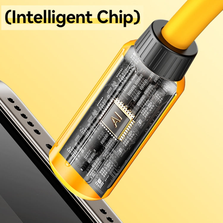 WK WDC-28 Elastic Genuine Silicone 1m PD65W Type-C to Type-C Fast Charging Data Cable(Yellow) - USB-C & Type-C Cable by WK | Online Shopping UK | buy2fix