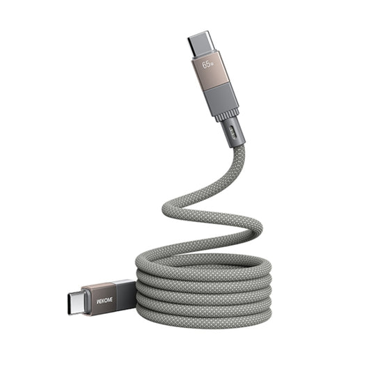 WK WDC-46 Magneto Series 1m 65W Type-C to Type-C Fast Charging Magnetic Data Cable(Grey) - USB-C & Type-C Cable by WK | Online Shopping UK | buy2fix