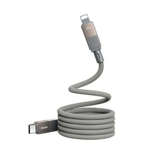 WK WDC-47 Magneto Series 1m PD35W Type-C to 8 Pin Fast Charging Magnetic Data Cable(Grey) by WK