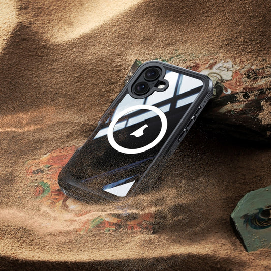 For iPhone 16 RedPepper Tempered Glass MagSafe Phone Case(Sky Blue) by RedPepper