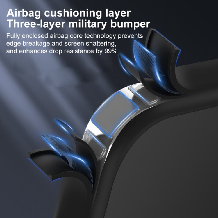 For iPhone 16 Matte Texture 360 Degree Rotary Tone Holder MagSafe Phone Case(Dark Blue) by buy2fix