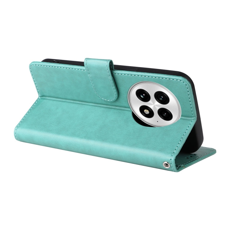 For OnePlus 13 Embossed Butterfly Flowers Leather Phone Case(Green) - OnePlus Cases by buy2fix | Online Shopping UK | buy2fix