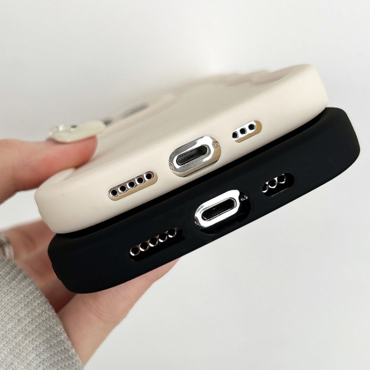 For iPhone 16 Plus Big Wave Puff Shape TPU Phone Case(Blue) by buy2fix