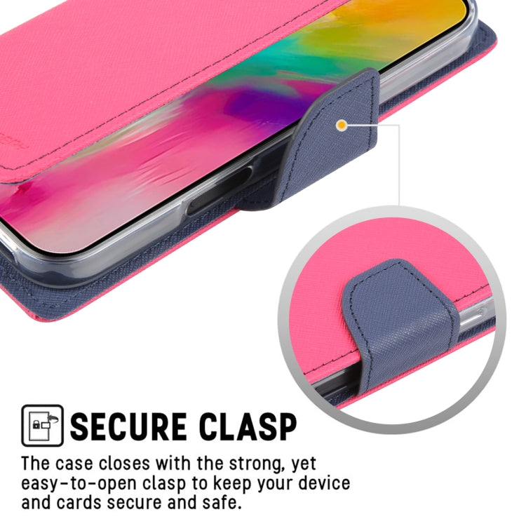 For iPhone 16 Pro Max GOOSPERY FANCY DIARY Cross Texture Leather Phone Case(Rose Red) by GOOSPERY