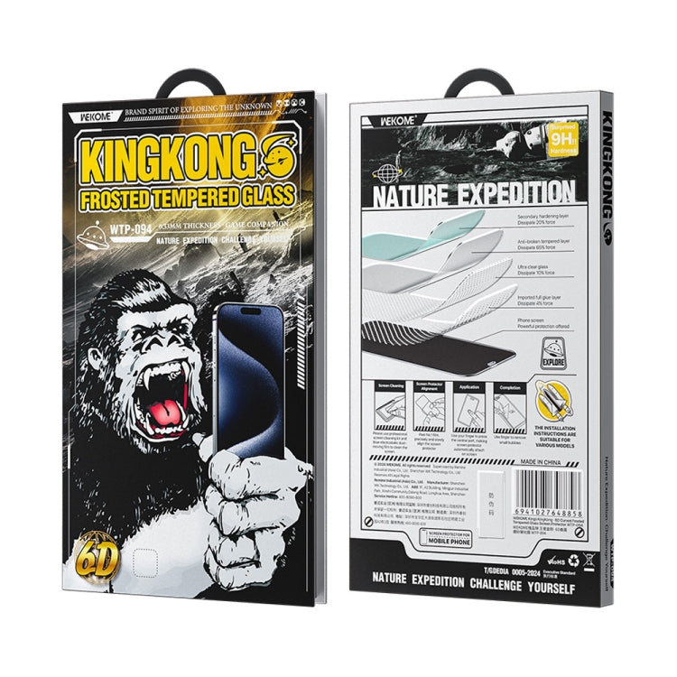 For iPhone 16 Pro WK WTP-094 King Kong 6D Curved Frosted Tempered Glass Film by WK