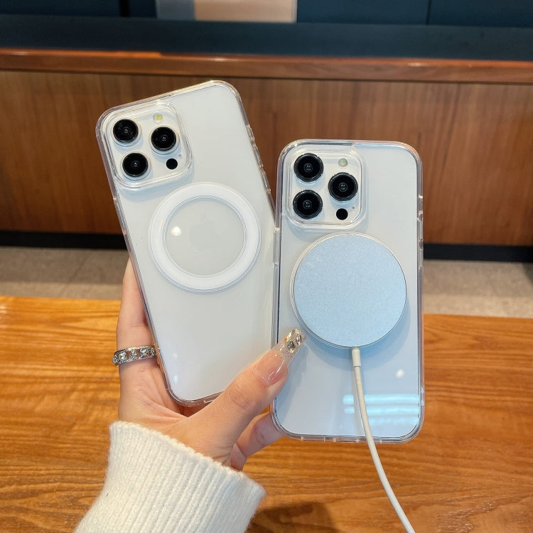 For iPhone 16 Pro Clear Acrylic TPU MagSafe Phone Case(Transparent) by buy2fix