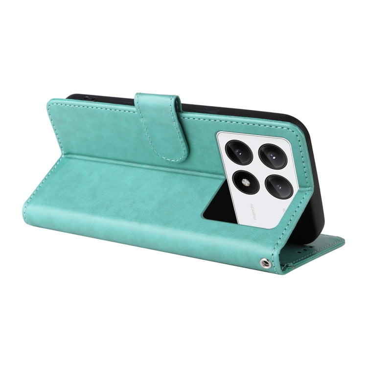 For Redmi K70 / K70 Pro Embossed Butterfly Flowers Leather Phone Case(Green) - Xiaomi Cases by buy2fix | Online Shopping UK | buy2fix