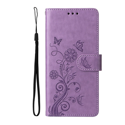 For Redmi K70 Ultra Embossed Butterfly Flowers Leather Phone Case(Purple) by buy2fix