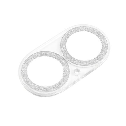 For iPhone 16 / 16 Plus Glitter Ring Tempered Glass Camera Lens Film(Silver) by buy2fix