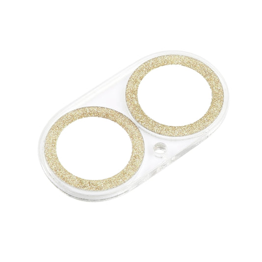 For iPhone 16 / 16 Plus Glitter Ring Tempered Glass Camera Lens Film(Gold) by buy2fix