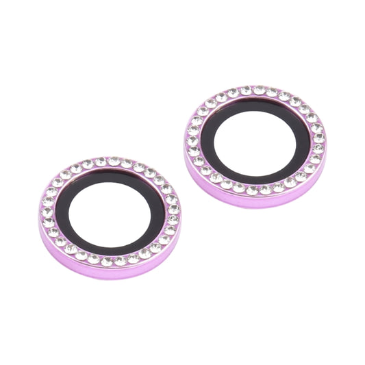 For iPhone 16 / 16 Plus 9H Point Drill Camera Lens Protector Ring(Purple) by buy2fix