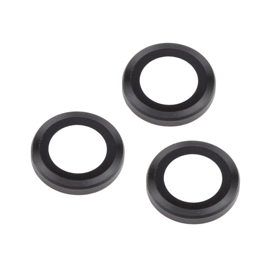 For iPhone 16 Pro / 16 Pro Max Tempered Glass CD Texture Back Camera Film(Black) by buy2fix