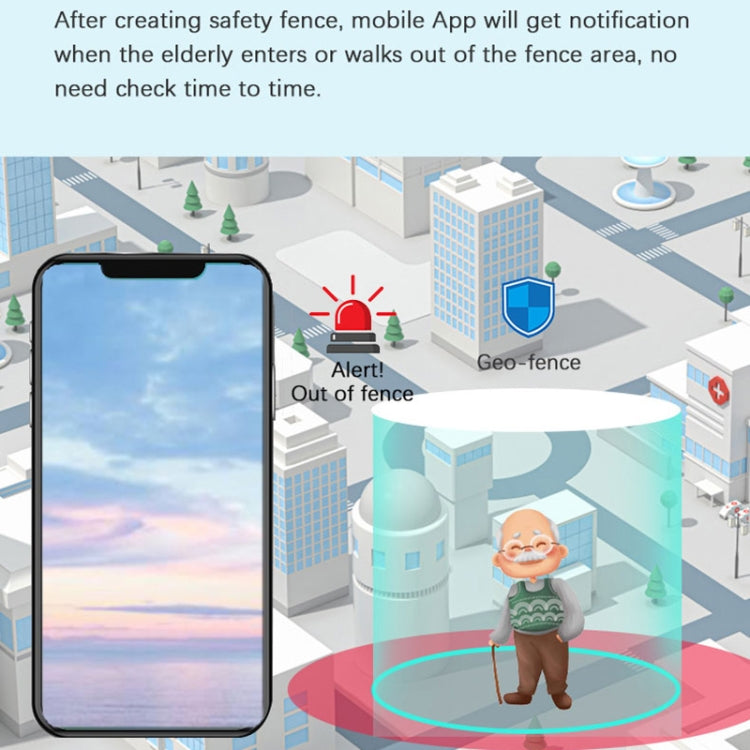 RF-V52-A 1.85 inch Screen GPS Smart Tracker WatchBand Support SOS Call / Health Monitoring For Asia / Europe / Africa / Australia(Black) by buy2fix