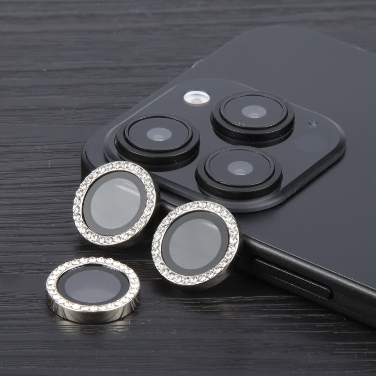 For iPhone 16 Pro / 16 Pro Max 9H Point Drill Camera Lens Protector Ring(Silver) by buy2fix